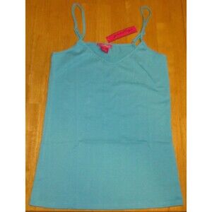 Prestige Edge Women's Turquoise Cotton Blend Tank Top Size Large